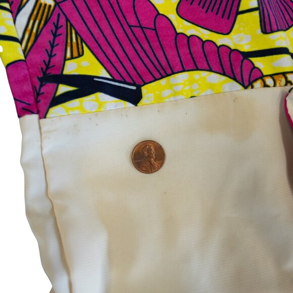 Vintage 1960s African Waxhaus Hummingbird Print Two-Piece Set Super Wax Cotton - Picture 16 of 17